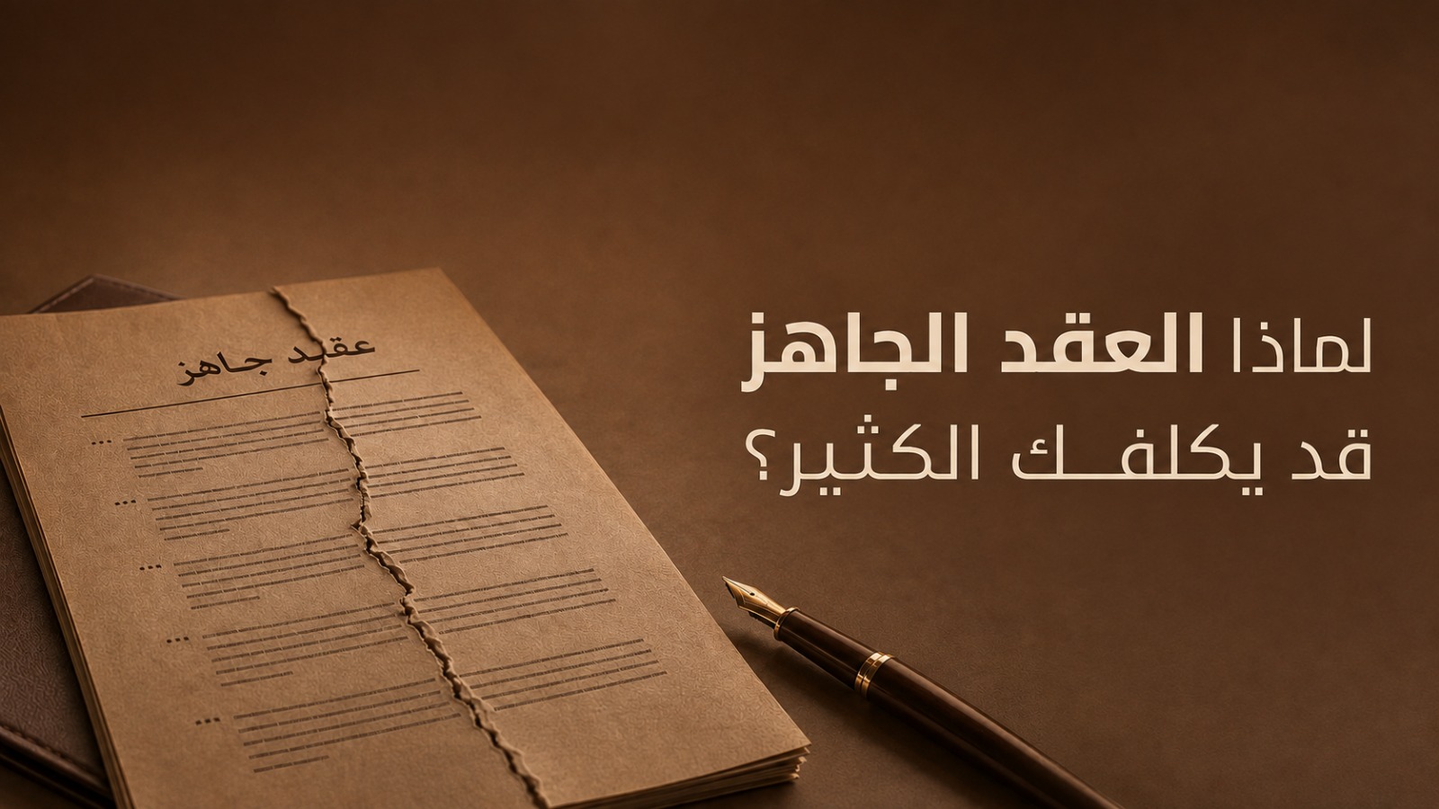 لماذا العقد الجاهز قد يكلفك الكثير؟
