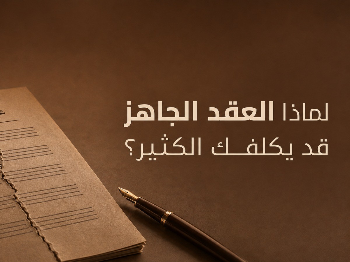 لماذا العقد الجاهز قد يكلفك الكثير؟